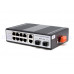 OHZ-P-2L8E-SFP-IDS 工業級千兆8光2電POE+SFP光電轉換器 工業級導軌式千兆2光10電SFP光纖收發器交換機 POE交換機
